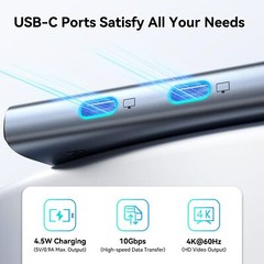 USB C to USB C Hub Dual Monitor, USBC Splitter with 4K@60Hz DP Alt … Fast Ship