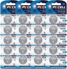 20 PACK Super Fresh Long CR2450 ECR 2450 3v LITHIUM Coin Cell Battery PKCELL
