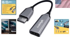 Active DP 2.0 to HDMI 2.1 Adapter – 8K & 4K Support for Gaming & Home Theatre