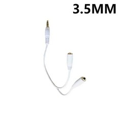 3.5mm AUX Audio Mic Splitter 1 Male to 2 Female Gold Plated Headphone Cable