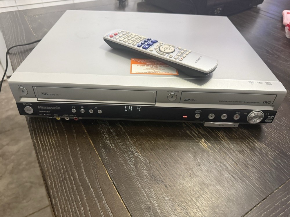 Panasonic DMR-ES35V VHS player and DVD recorder VHS converter tested works great