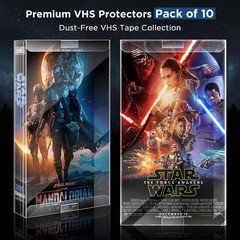 Elegant VHS Tapes Protector Set – 10 Pack Durable Case for Treasured Displays