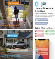 Amcrest 4K POE AI IP Security Camera 8MP Turret Color Night Vision Warranty