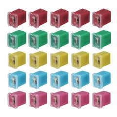 25Pcs 48V 20/30/40/50/60A Automotive Cartridge Fuse J Case Box for Car Truck