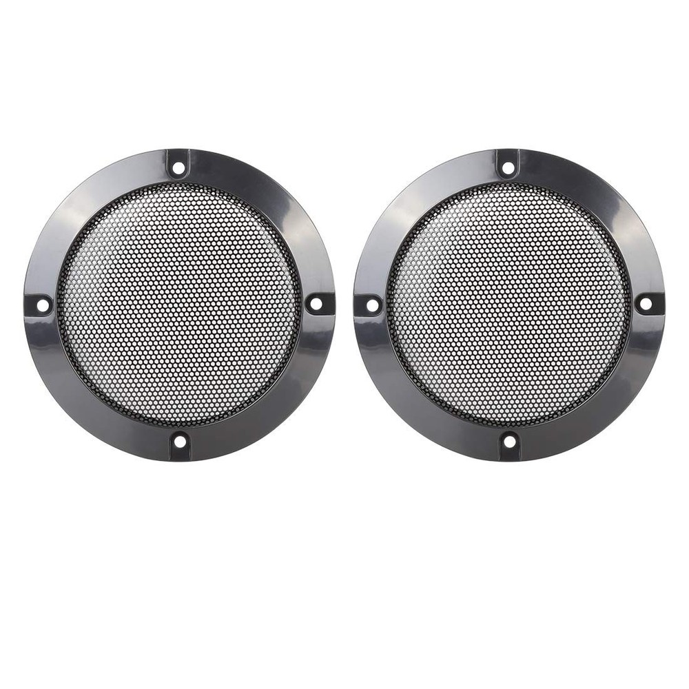 2pcs 4 Inches Metal Glossy Audio Speaker Cover Mesh Subwoofer Grill Horn Guar…