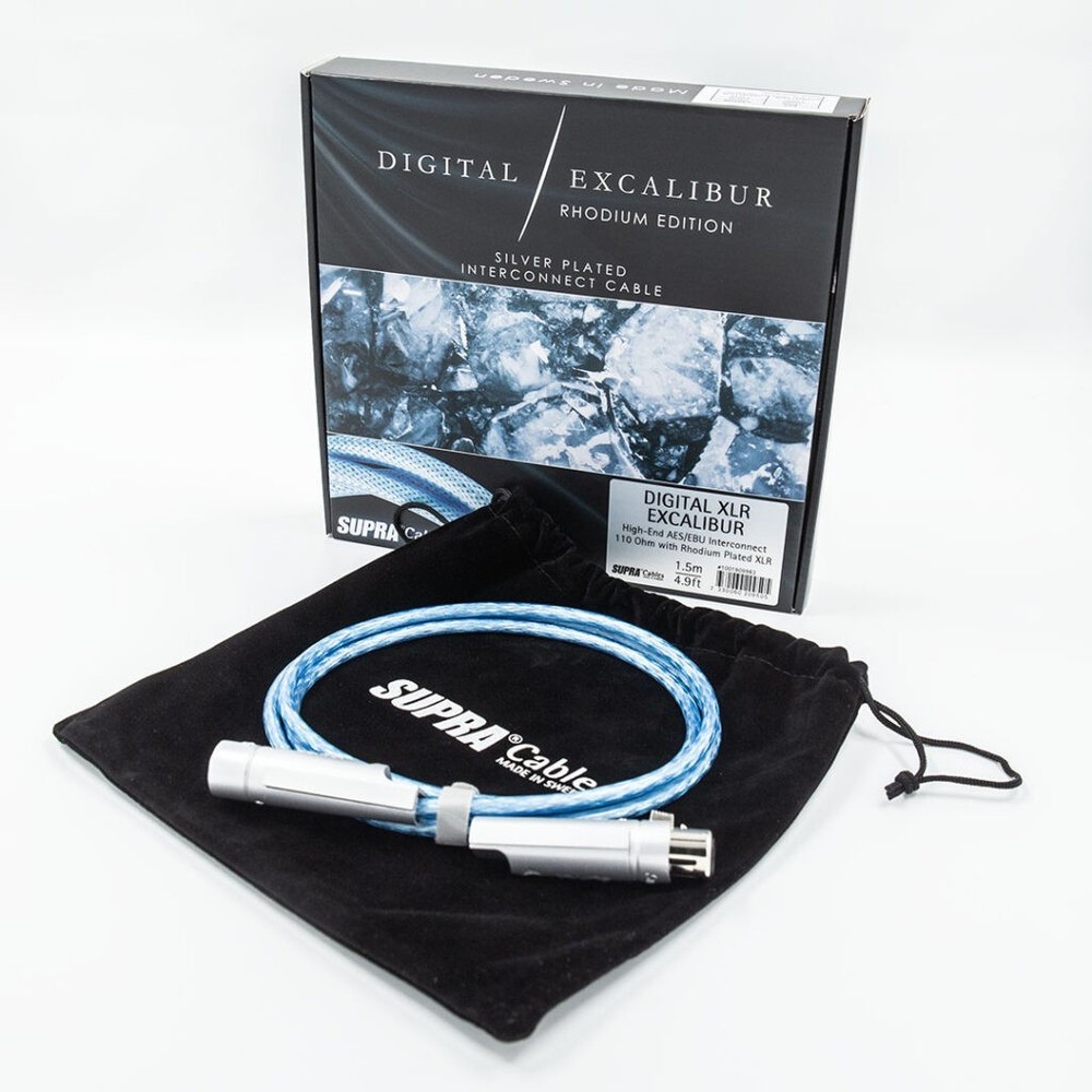 SUPRA EXCALIBUR DIGITAL XLR rhodium connectors 4M (13.1 feet) STATE OF THE ART !
