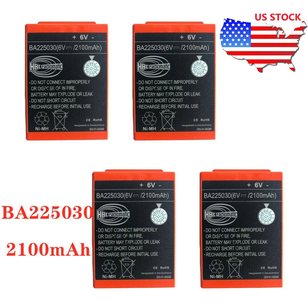 4Pcs 2100mAh Ni-Mh Battery For HBC Pump Truck Remote Control Battery BA225030 6V