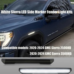 Smoke Side LED Front Rear Marker Fender Lights for GMC 2020+ Sierra 2500 3500 HD