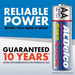 ACDelco AA Batteries, Super Alkaline AA Battery, 1.5-Volt, 100-Count, AC060