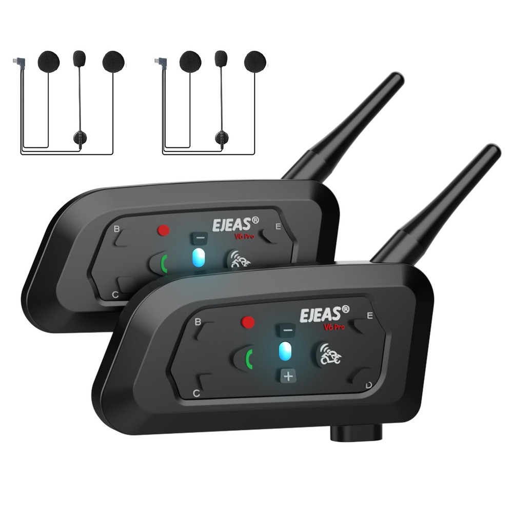 Novamente V6 Pro+ Motorcycle Helmet Bluetooth Intercom Headset, Up to 6 Rider…