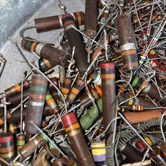 Bulk Vintage Capacitor Resistor Lot Sprague CUB Allen Bradley Tubes Untested