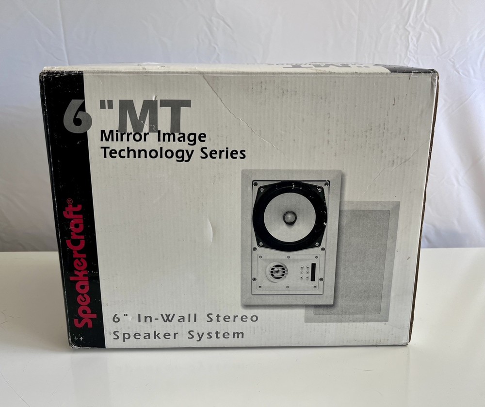SpeakerCraft Open Box 6″ MT In-Wall or Ceiling Speakers 1 Pair (2) Speakers/Box