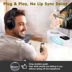 SIMOLIO Wireless TV Headphones for Seniors with Max Comfort, 825D PRO, New