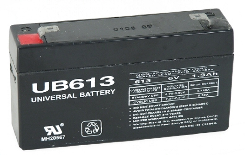 6V Sealed Lead Acid Battery UB613 1.3Ah SLA Emergency Lighting