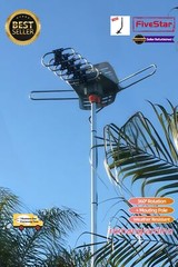 Limited Offer Outdoor TV Antenna Pole Motorized HDTV 4K 360° HDTV Antenna + Pole