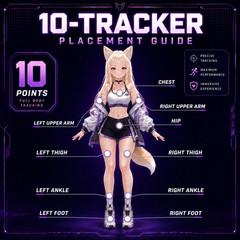 SlimeVR Compatible Full-Body Trackers 10-Pack | VRChat SteamVR FBT Kit Budget F