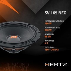 Hertz SV-165 NEO 6.5″ Speakers UV-Resistant & Waterproof – Harley Davidson – NEW