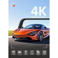 WOLFBOX 4K Dash Cam Dual Dash Cameras Mirror Dash Cam Parking Monitoring