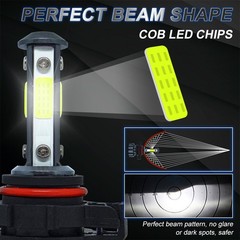 For GMC Yukon 2007-2014 – 6000K White LED Headlight Hi/Lo Beam Fog Light Bulbs