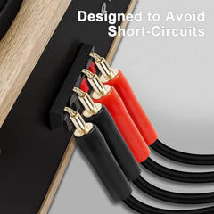 Flex Pin Banana Plugs Connector, Braided 2MM Banana Plug Wiring Plug Pin Gold-Pl