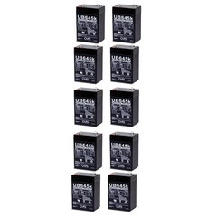 UB645 6V 4.5AH SLA BATTERY 6 VOLT – PACK OF 10 BATTERIES