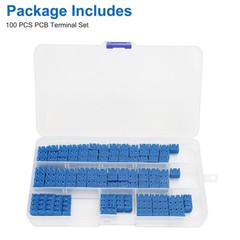 100pcs PCB Mount Screw Terminal Block Connectors 5mm Pitch Electronics Projects