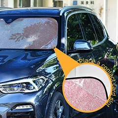 Car Windshield Sunshade Textured Pattern Front Auto Sun Shield Shade Pink