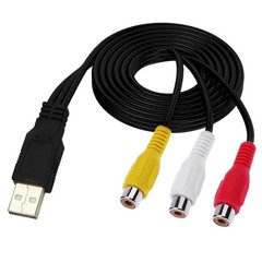 USB to RCA Cable 5FT, USB 2.0 a Female to 3 RCA Female Cord AV Composite Cable