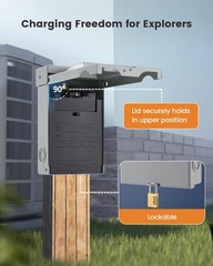 30 Amp Fused AC Disconnect Box, Outdoor Pull-Out Switch Enclosure with Fuse,
