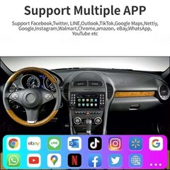7″ 8+128GB Car Radio Wireless Android CarPlay For 2004-2012 Mercedes Benz SLK