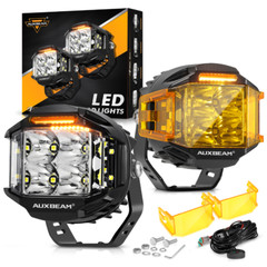 AUXBEAM 4” 92W Side Shooter LED Cube Pods Off Road Driving Lamps Work Light Bar