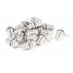 15 x F Type Chassis Panel Mounted Socket Female Soldering Connector Adapter