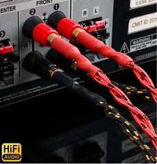 HI-END Pair Speaker Cable Bi-Wire 12 AWG HiFi Loudspeaker Single Wire
