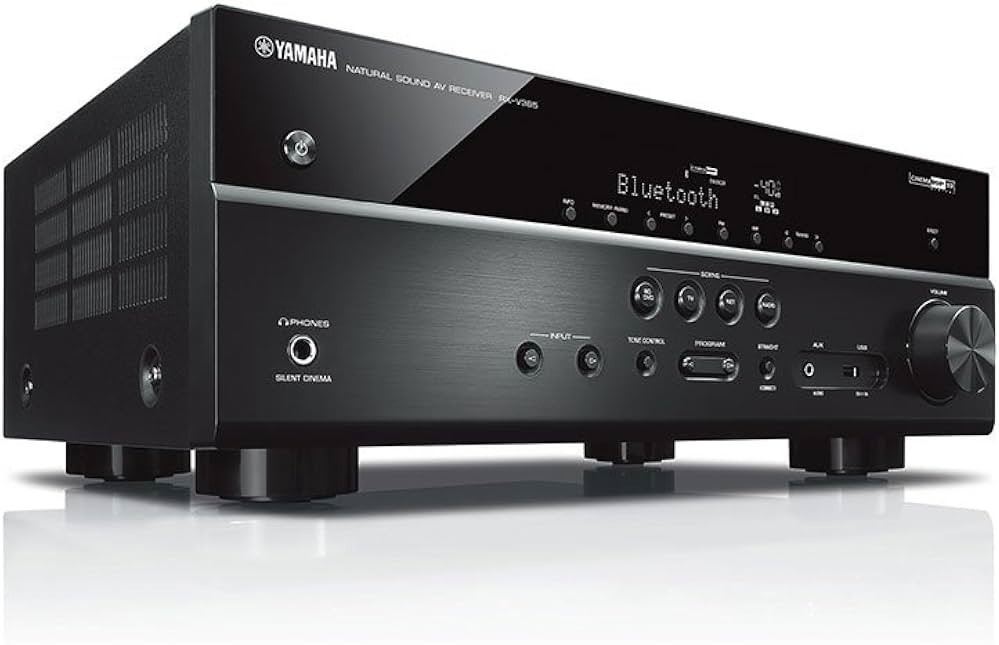 Yamaha RX-V385 5.1 Bluetooth Dolby DTS A/V Receiver w/ 4 HDMI Inputs Black