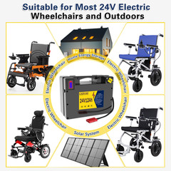 24V 12Ah 20Ah Lithium Battery for Electric Wheelchair,High Performance