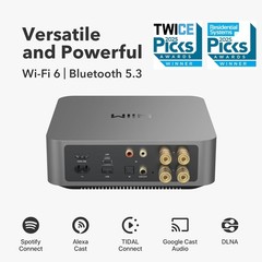 WiiM Amp Pro Multiroom Streaming Amplifier 60W HDMI ARC Google Cast