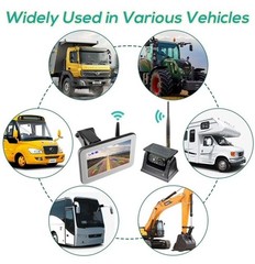 Wireless 5″ Monitor Solar Magnetic Backup Camer For Truck Car Trailer RV 1080P