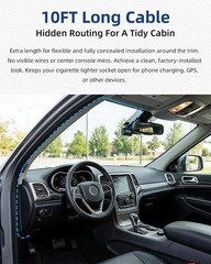 OBD OBD2 Hardwire Kit Power Cable for Dash Camera with 90Degree USB Type C 12
