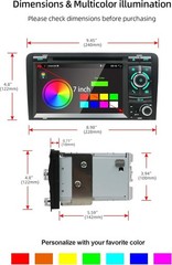 Android 10 Double Din Car Stereo Fit for Audi A3 (2003-2011)