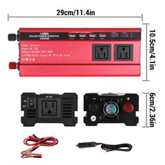 5000W Inversor de corriente DC 12V 24V a AC 110V 120V Convertidor con 3 AC 4 USB