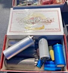 Vintage Electrical Parts Lot Capacitor Resistor Switch 8 Tampa Sweet Boxes Lot