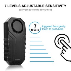 113dB Bike Alarm Wireless Vibration Motion Sensor Waterproof Motorcycle Alarm…