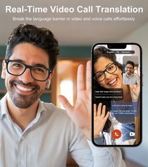 AI Smart Glasses Bluetooth Call Audio Translation for Men and Women Work Glasses