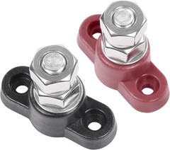 2PCS 3/8″ 12V Car Single Stud Battery Junction Posts Block, Heavy Duty Auto Powe