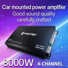 4 Channel Car Amplifier 8000W Peak Class AB 12V Universal Amp Speaker Subwoofer