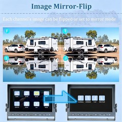 Wireless Magnetic Solar Backup Camera 1080P 10.1″ DVR for Monitor RV Truck Ship