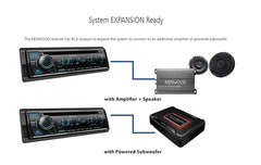 Kenwood eXcelon KDC-X705 Single DIN CD Receiver Bluetooth HD Radio Alexa USB