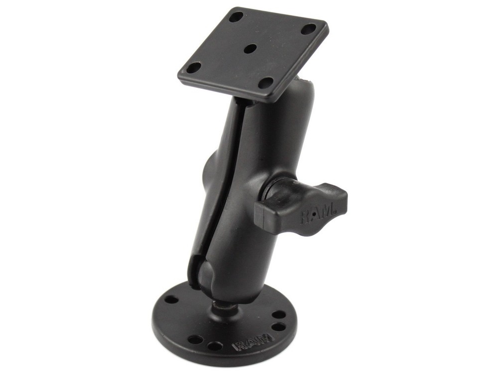 RAM Flat Surface Mount with 2.5″ Round Base and Square AMPS Adapter