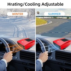 1200W Heater Portable Heating & Fan Defroster Demister for Car Truck DC 12V/24V