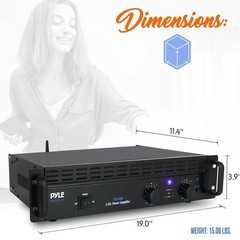 Pyle PTA1000 1000 Watts Professional Power Amplifiers DJ Pro Audio